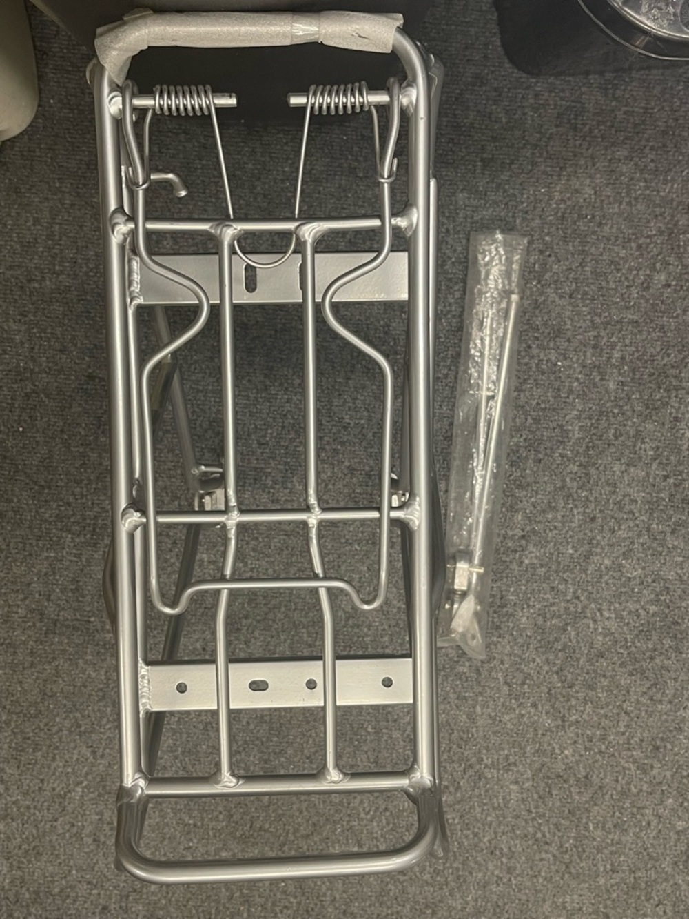 Silver Bicycle Rear / Front Rack - Sturdy Titanium Carrier for Electric/E Bikes